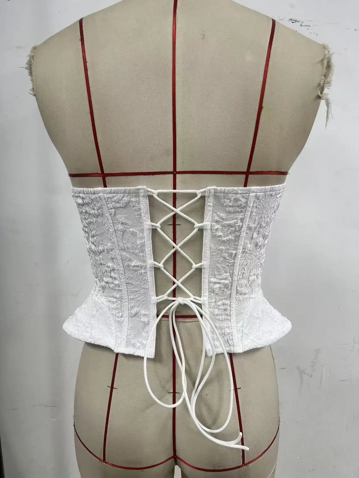 Sexy White Slim Fit Fishone Corset