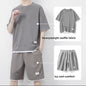 Mens Summer Waffle Short Sleeve Set