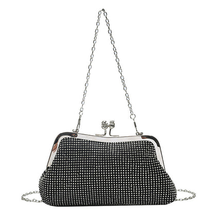 Rhinestone Mesh Evening Bag