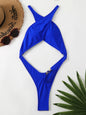 Womens One-Piece Swimsuit Backless Strappy Design
