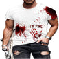 Mens 3D Digital Print Short Sleeve T Shirt Summer Casual Streetwear
