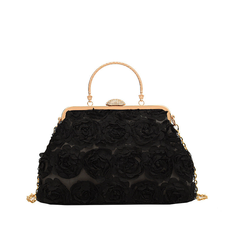 Chinese Style Floral Chain Shoulder Bag
