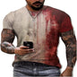 Mens 3D Digital Print Short Sleeve T Shirt Summer Casual Streetwear