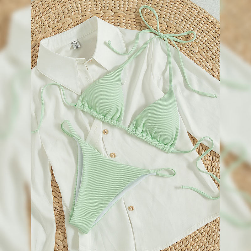Lace-Up Bikini Swimsuit for Women