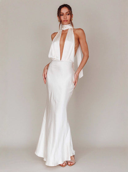Sexy Halter Neck Backless Dress