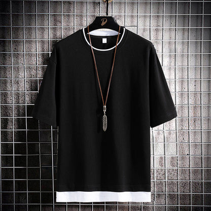 Men's Short Sleeve T Shirt Pure Cotton Round Neck Tee