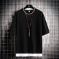 Men's Short Sleeve T Shirt Pure Cotton Round Neck Tee