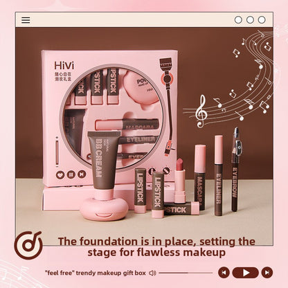 Pink Vinyl Record Trendy Makeup