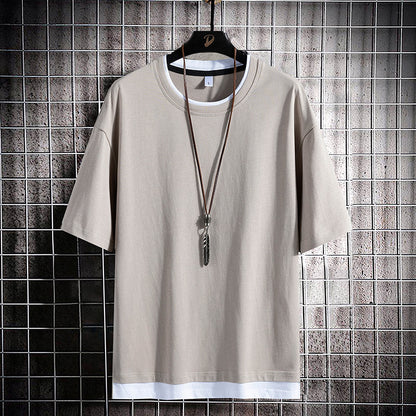 Men's Short Sleeve T Shirt Pure Cotton Round Neck Tee