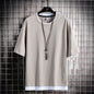 Men's Short Sleeve T Shirt Pure Cotton Round Neck Tee