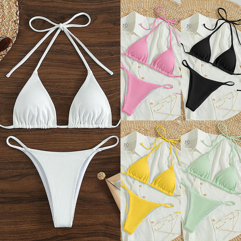 Lace-Up Bikini Swimsuit for Women
