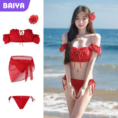 Retro Red Bikini Swimsuit