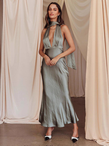 Sexy Halter Neck Backless Dress