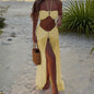 Halter Neck Bikini Set with Long Skirt