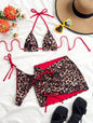 Color Block Bikini Three Piece