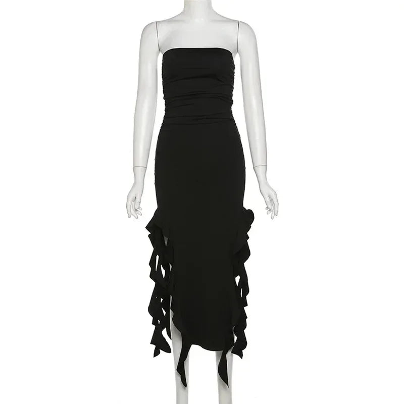 Sexy Backless Midi Dress for Women