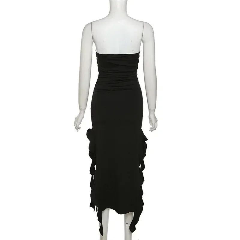 Sexy Backless Midi Dress for Women