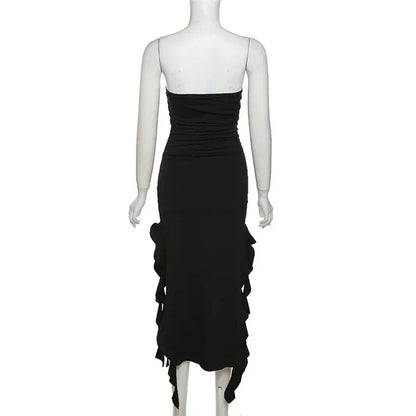 Sexy Backless Midi Dress for Women