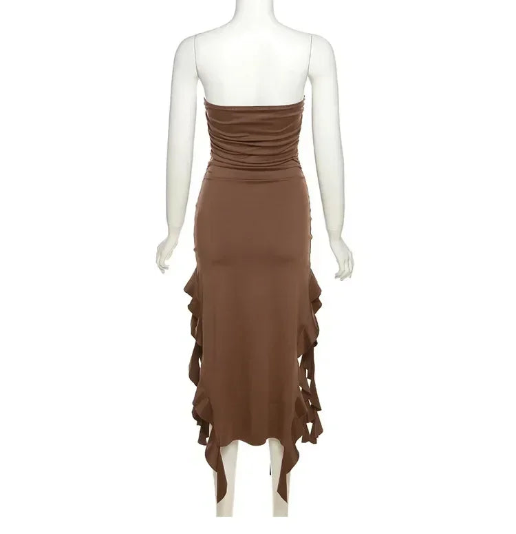 Sexy Backless Midi Dress for Women