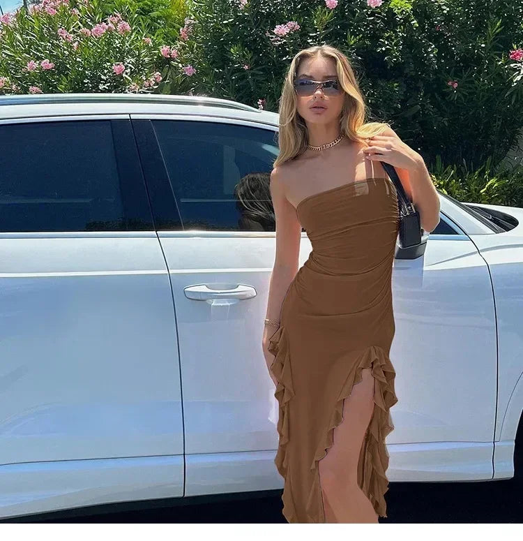 Sexy Backless Midi Dress for Women