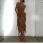 Sexy Backless Midi Dress for Women