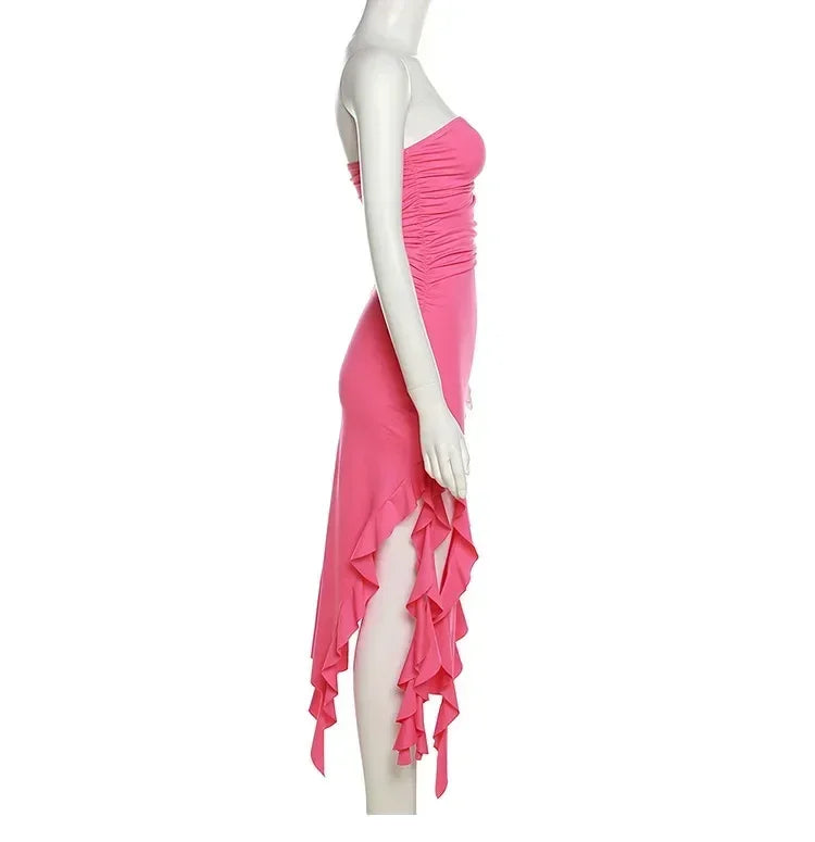 Sexy Backless Midi Dress for Women