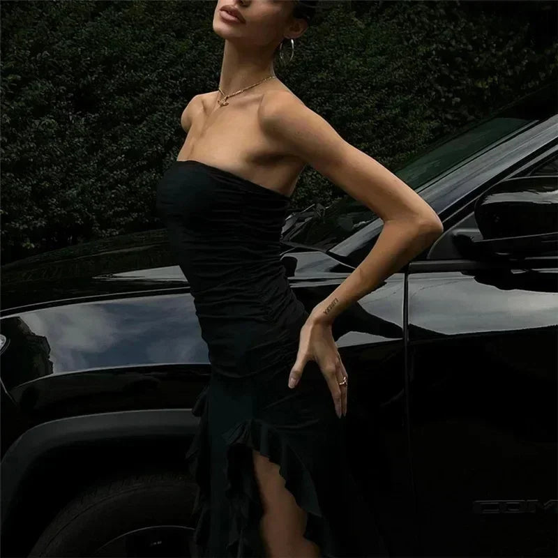 Sexy Backless Midi Dress for Women