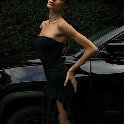 Sexy Backless Midi Dress for Women