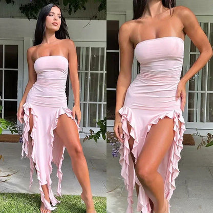 Sexy Backless Midi Dress for Women