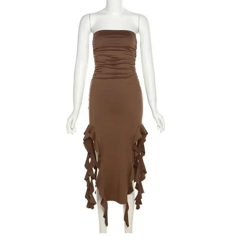 Sexy Backless Midi Dress for Women