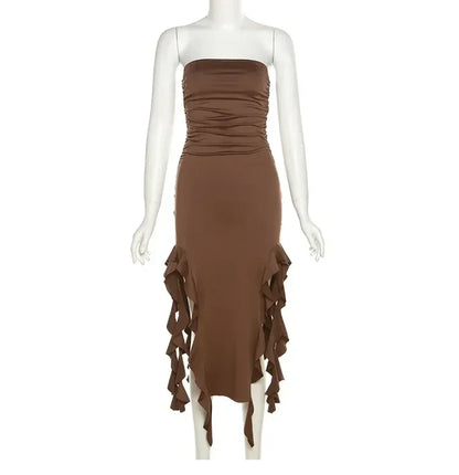 Sexy Backless Midi Dress for Women