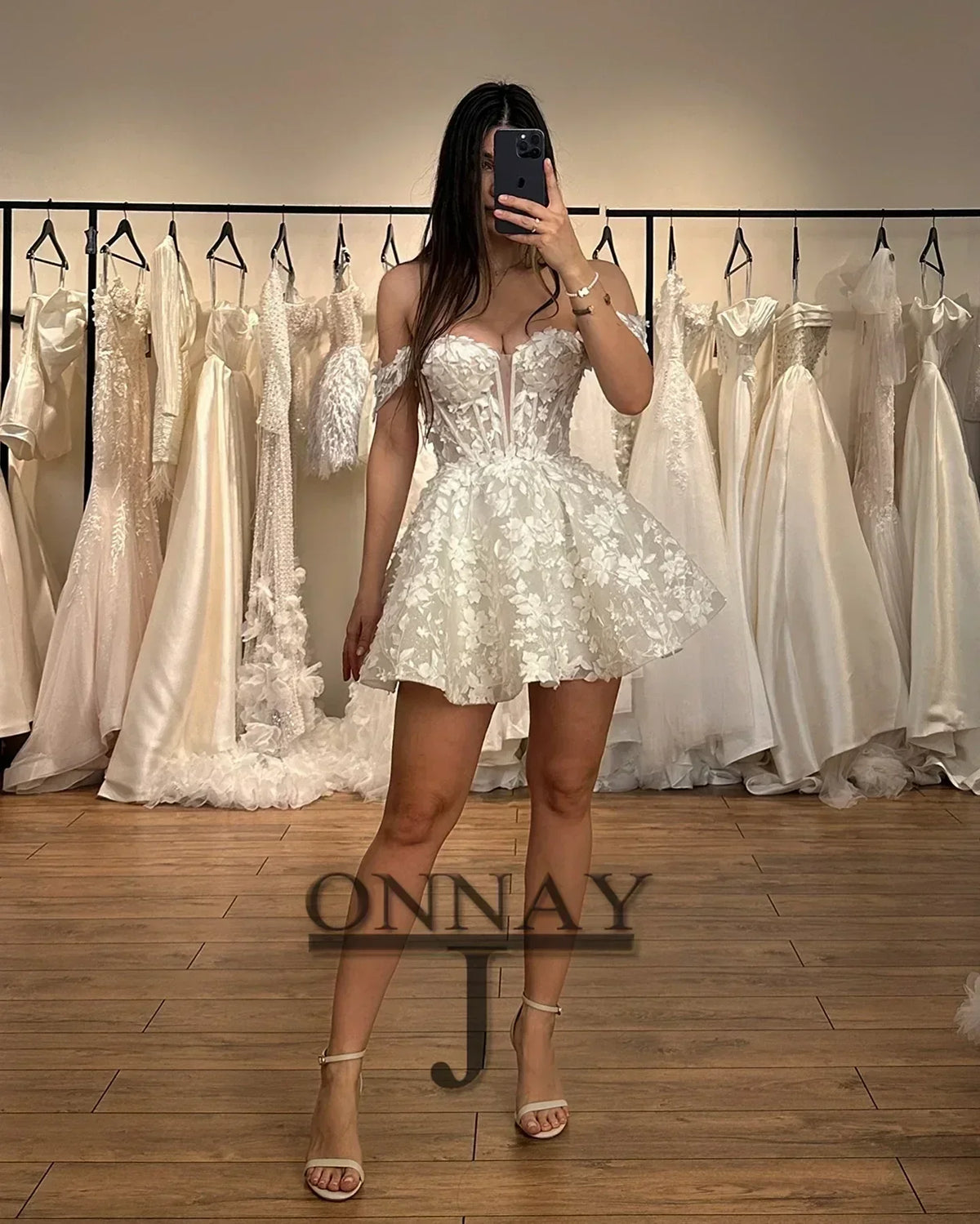 Dresses for Women Off Shoulder Lace Appliques