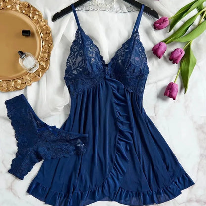 Tulle Suspenders Exquisite Women's Lencerias