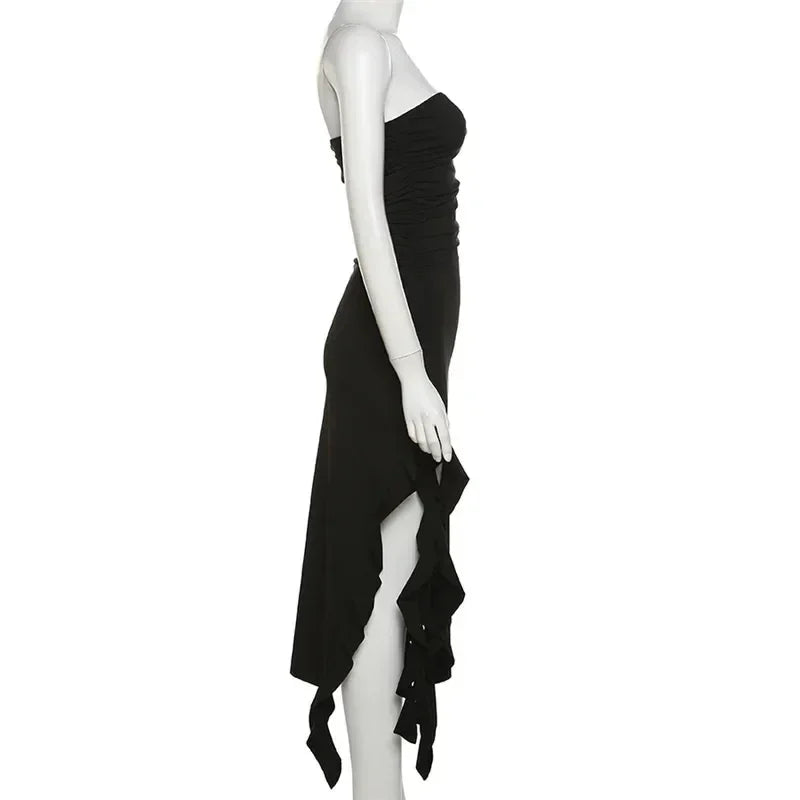Sexy Backless Midi Dress for Women