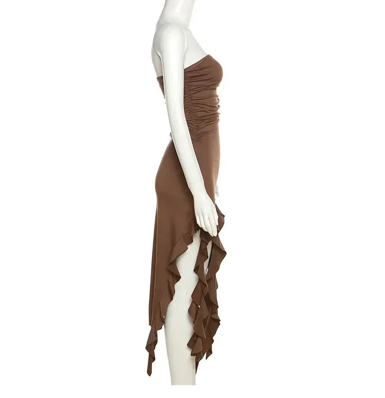Sexy Backless Midi Dress for Women