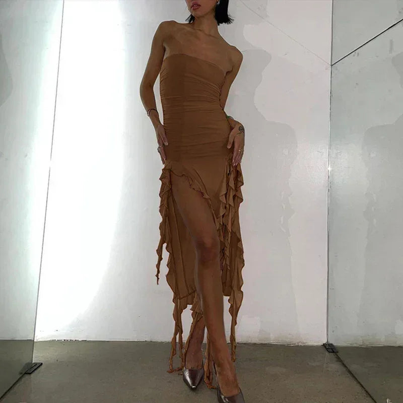 Sexy Backless Midi Dress for Women