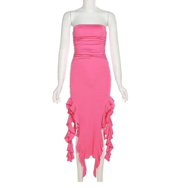Sexy Backless Midi Dress for Women