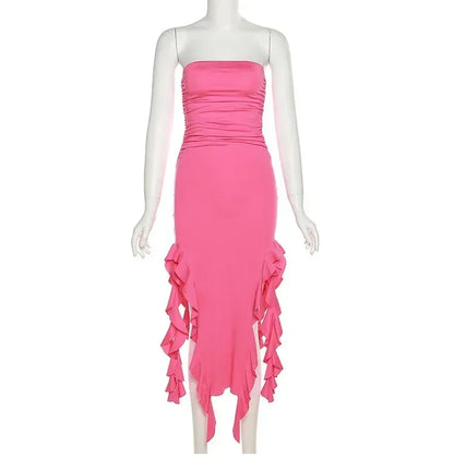 Sexy Backless Midi Dress for Women