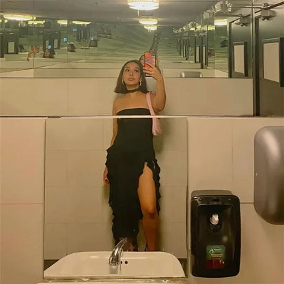 Sexy Backless Midi Dress for Women