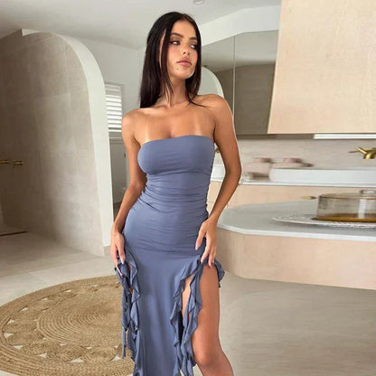 Sexy Backless Midi Dress for Women