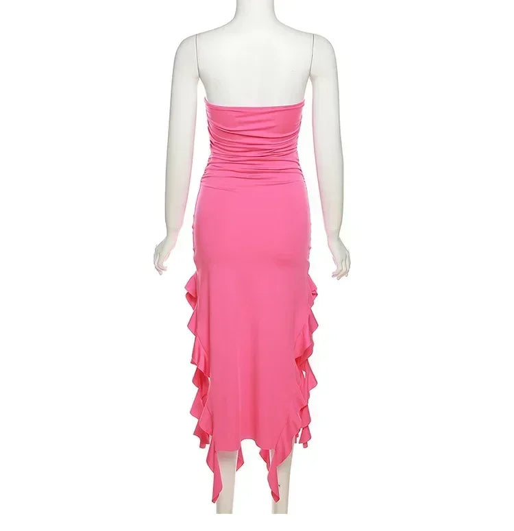 Sexy Backless Midi Dress for Women