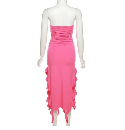 Sexy Backless Midi Dress for Women