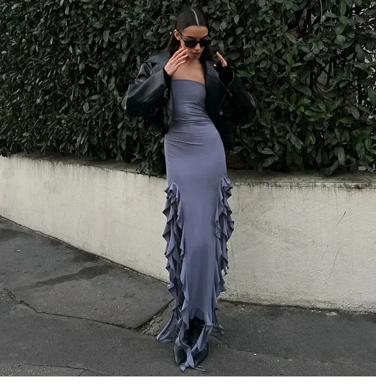 Sexy Backless Midi Dress for Women