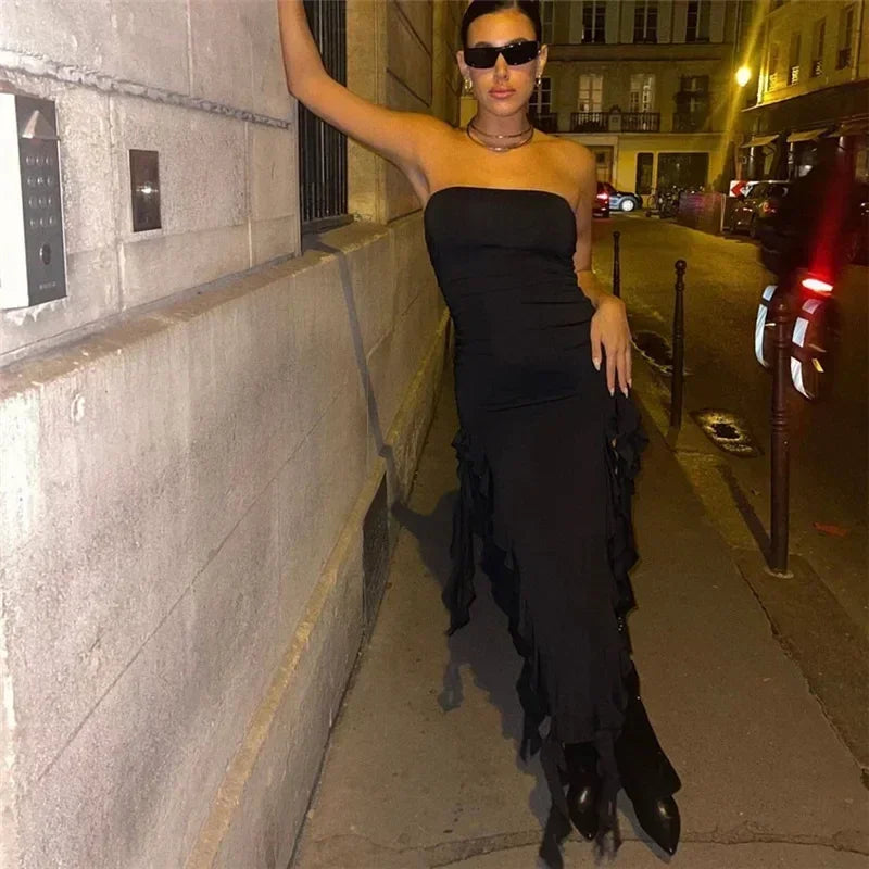 Sexy Backless Midi Dress for Women