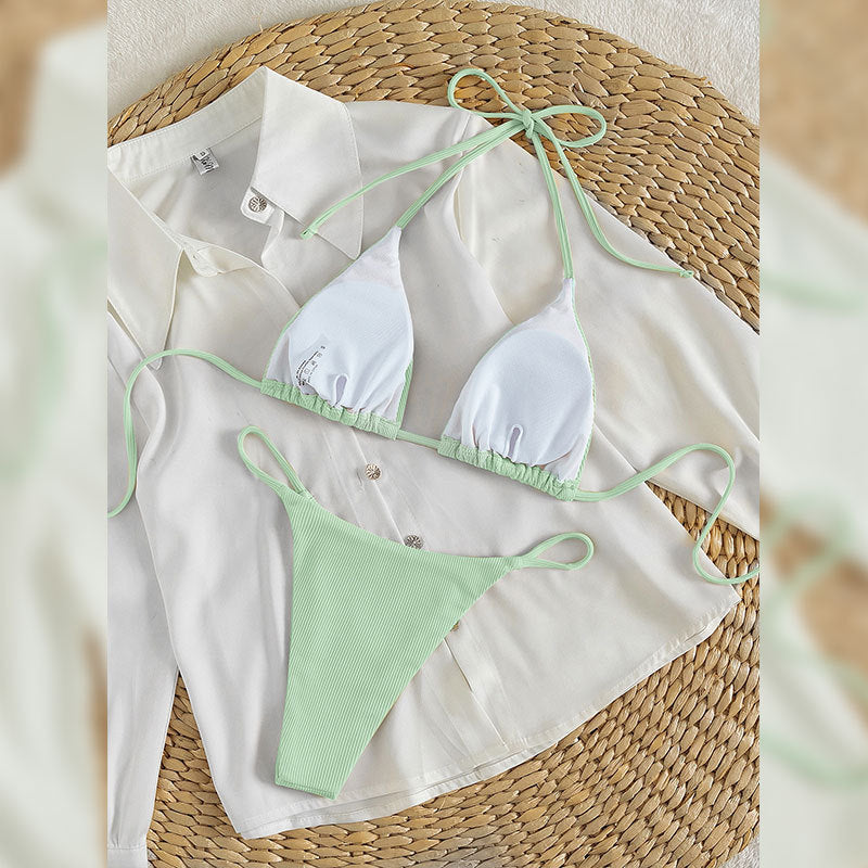 Lace-Up Bikini Swimsuit for Women