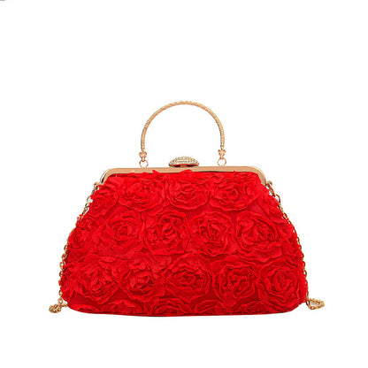 Chinese Style Floral Chain Shoulder Bag