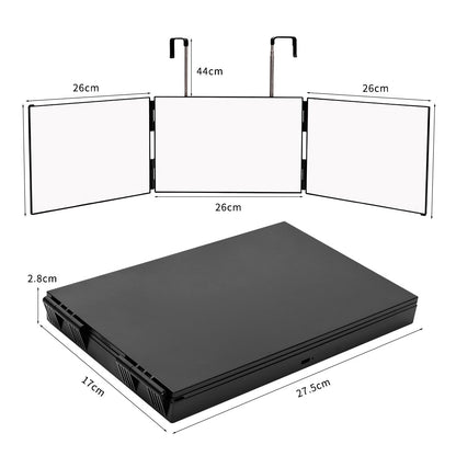 Adjustable folding makeup mirror