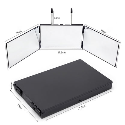 Adjustable folding makeup mirror