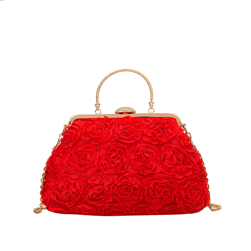 Chinese Style Floral Chain Shoulder Bag
