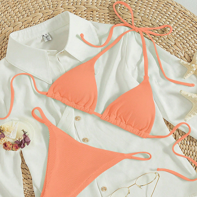 Lace-Up Bikini Swimsuit for Women